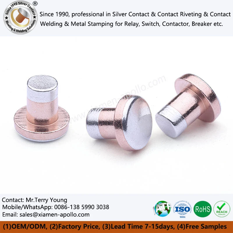 Tri-metal Rivet Contacts Tri-metal Rivet Contacts