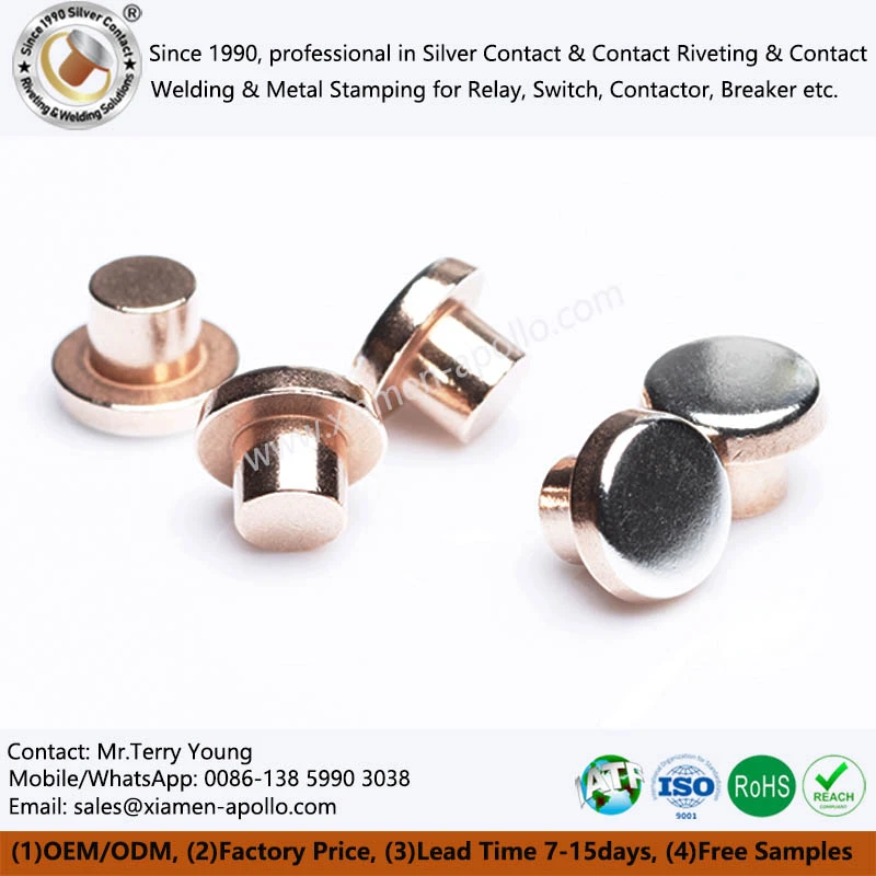 Bimetal silver contact rivets Bimetal silver contact rivets