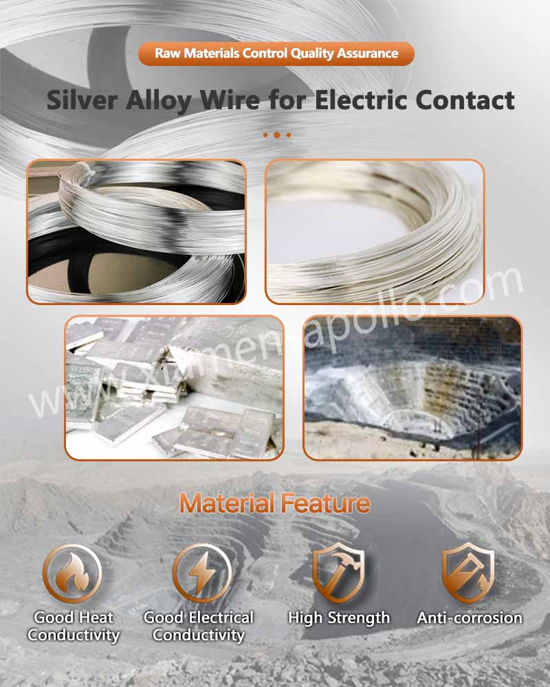 Silver Alloy Raw Material for Weldable Silver Contacts Silver Alloy Raw Material for Weldable Silver Contacts